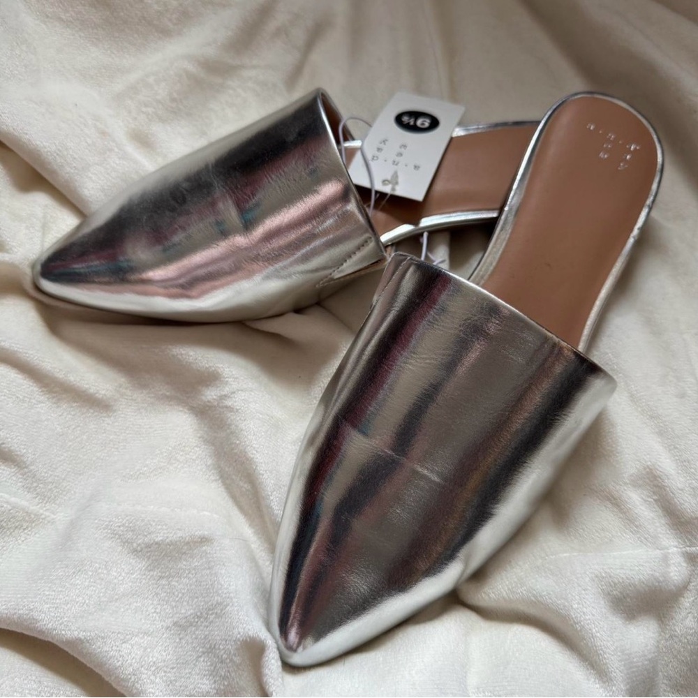 Elegant Silver Mules for Women